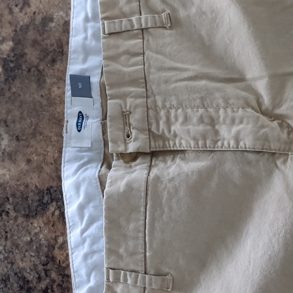 Old Navy khaki shorts, tan, size 10